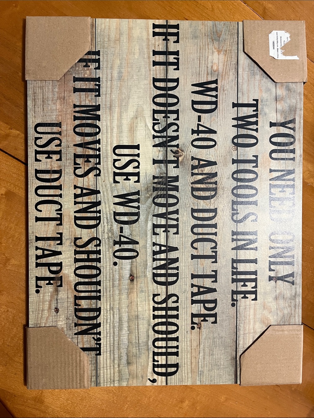 Hobby Lobby Rustic Wood Sign with Black Lettering